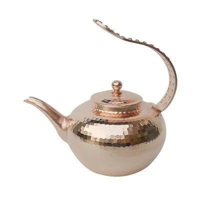 1L Side Handle Teapot Retro Large Chinese Teapot Hot Water Kettle Handmade Infuser Teapot Metal Burn Kettle Gold Kung Fu Tea Set