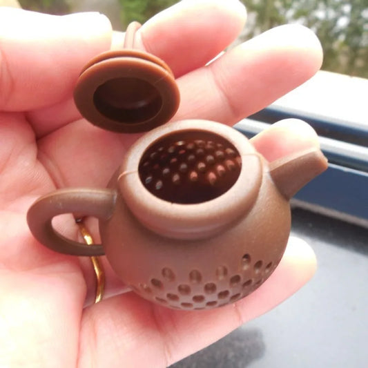 1PC Creative Silicone Teapot-shape Tea Infuser Strainer Tea Bag Leaf Filter Diffuser Teaware Teapot Accessory Kitchen Gadget
