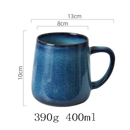 1PC European Style Ceramic Kiln 400ML Retro Coffee Tea Cup Restaurant Breakfast Office Water Mugs Home Drinkware  Set