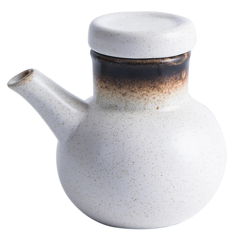 1PC European Style  Retro Ceramic Oil  Soy  Vinegar Seasoning Pot Home Kitchen Condiment Bottle Kitchen Accesories Set