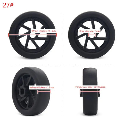 1PC Luggage  Plastic Swivel Wheels Rotation Suitcase Replacement Casters