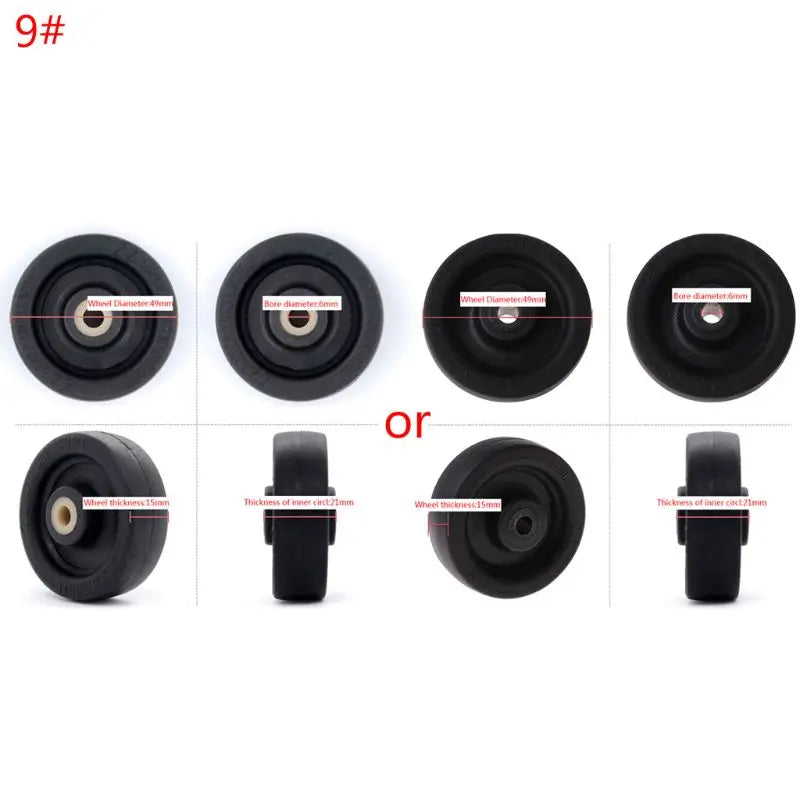 1PC Luggage  Plastic Swivel Wheels Rotation Suitcase Replacement Casters