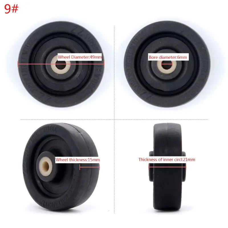 1PC Luggage  Plastic Swivel Wheels Rotation Suitcase Replacement Casters