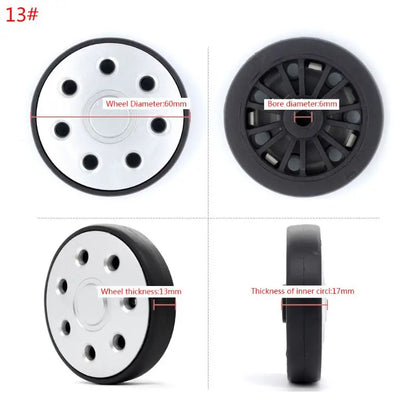 1PC Luggage  Plastic Swivel Wheels Rotation Suitcase Replacement Casters