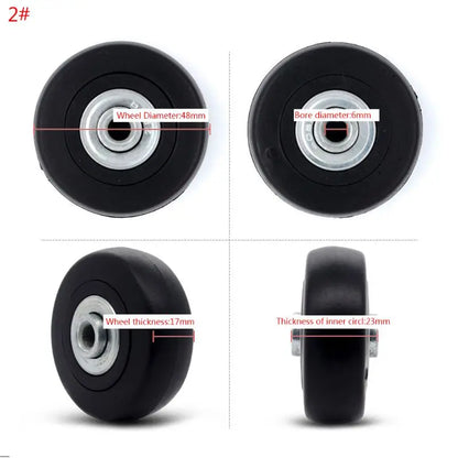 1PC Luggage  Plastic Swivel Wheels Rotation Suitcase Replacement Casters