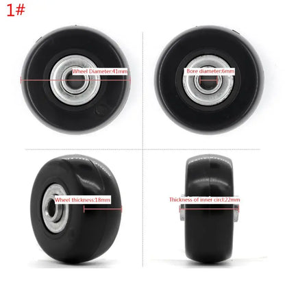 1PC Luggage  Plastic Swivel Wheels Rotation Suitcase Replacement Casters