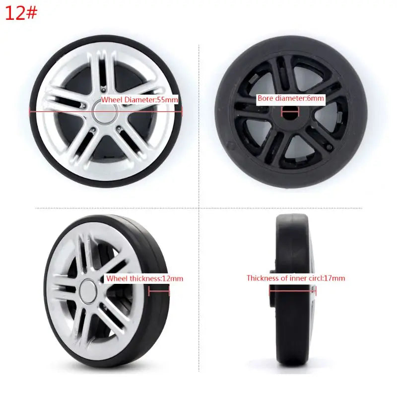 1PC Luggage  Plastic Swivel Wheels Rotation Suitcase Replacement Casters