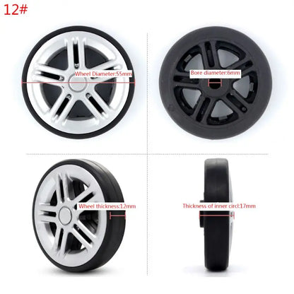 1PC Luggage  Plastic Swivel Wheels Rotation Suitcase Replacement Casters