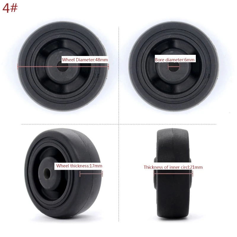 1PC Luggage  Plastic Swivel Wheels Rotation Suitcase Replacement Casters