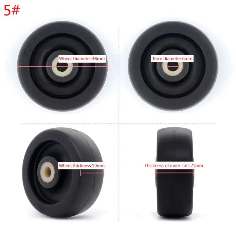 1PC Luggage  Plastic Swivel Wheels Rotation Suitcase Replacement Casters