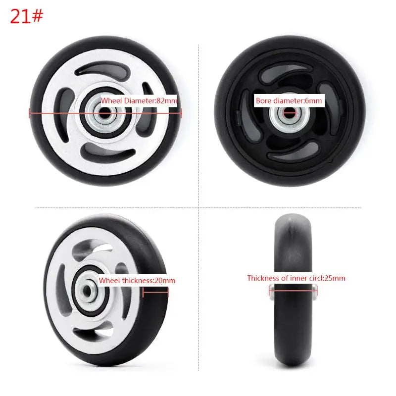 1PC Luggage  Plastic Swivel Wheels Rotation Suitcase Replacement Casters