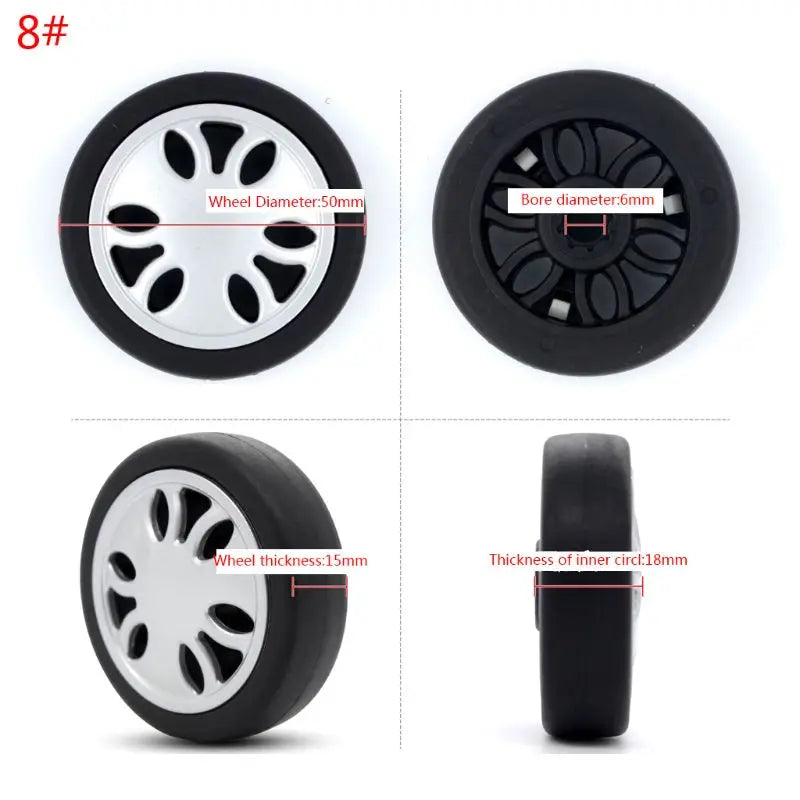 1PC Luggage  Plastic Swivel Wheels Rotation Suitcase Replacement Casters