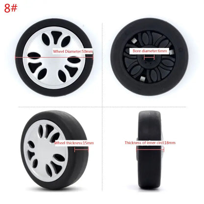 1PC Luggage  Plastic Swivel Wheels Rotation Suitcase Replacement Casters