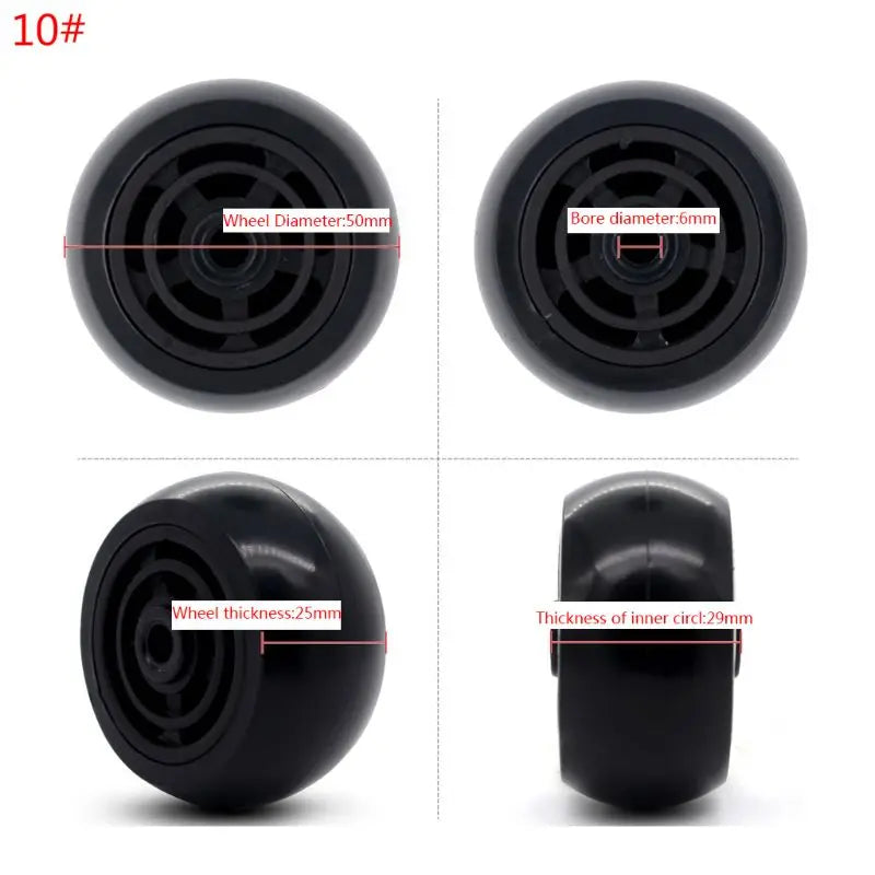 1PC Luggage  Plastic Swivel Wheels Rotation Suitcase Replacement Casters