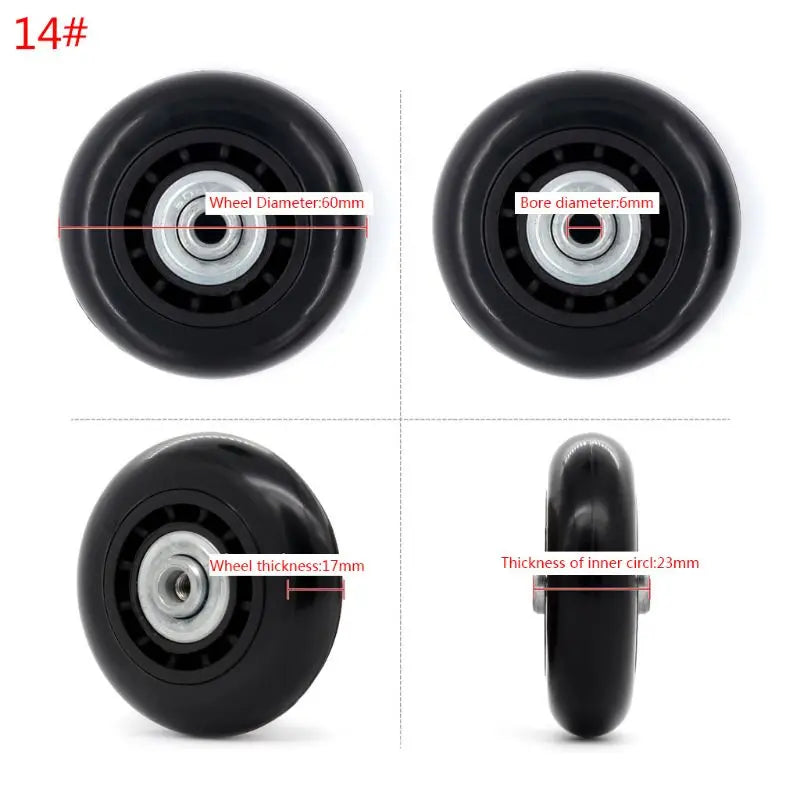 1PC Luggage  Plastic Swivel Wheels Rotation Suitcase Replacement Casters