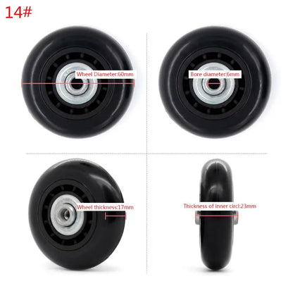 1PC Luggage  Plastic Swivel Wheels Rotation Suitcase Replacement Casters