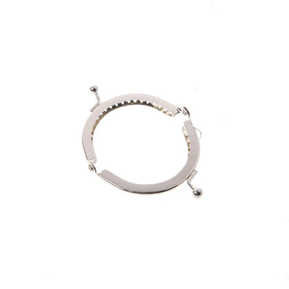 1PC Metal Frame Kiss Clasp Arch For Clutch Coin Purse Bag Silver Tone 6.5cm