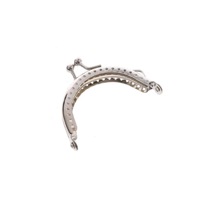 1PC Metal Frame Kiss Clasp Arch For Clutch Coin Purse Bag Silver Tone 6.5cm