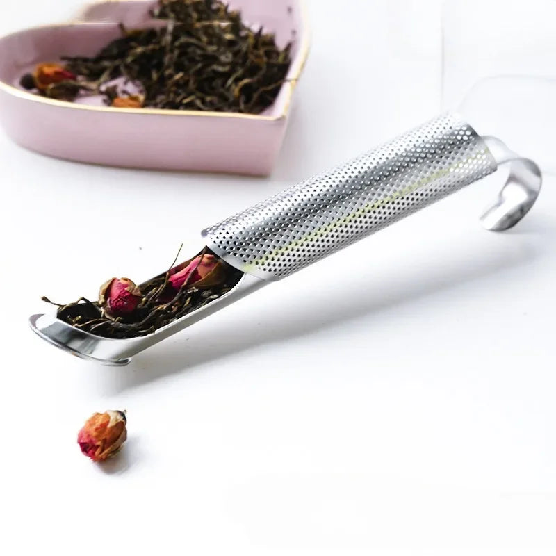1PC Reusable Stainless Steel Tea Strainer Mesh Infuser Basket Loose Tea Leaf Infusers Herb Filter for Mug Teapot Teaware
