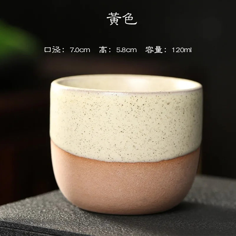 1PCS Ceramic Tea Cup Kiln Change China Porcelain Kung Fu Cups Pottery Drinkware Tableware Water Mug For Gift Wholesale
