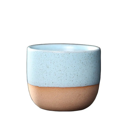 1PCS Ceramic Tea Cup Kiln Change China Porcelain Kung Fu Cups Pottery Drinkware Tableware Water Mug For Gift Wholesale