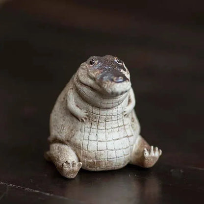1PCS Raw Ore Purple Sand Tea Ornaments Crocodile Decoration Handmade Supportable Tea Ceremony Utensils Tea Table Tea Set Tea Pet
