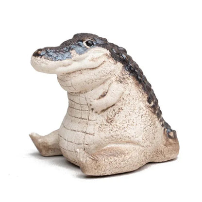 1PCS Raw Ore Purple Sand Tea Ornaments Crocodile Decoration Handmade Supportable Tea Ceremony Utensils Tea Table Tea Set Tea Pet