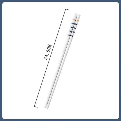 1Pair Blue and White Ceramic Japanese Style Chopsticks Bone Porcelain Long Sushi  Household Chopsticks