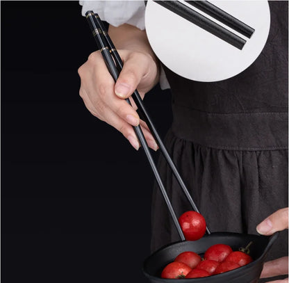 1Pairs Reusable Japanese Chinese Chopsticks Food Sushi Sticks Reusable Chopsticks Set Metal Alloy Tableware Family Chopstick