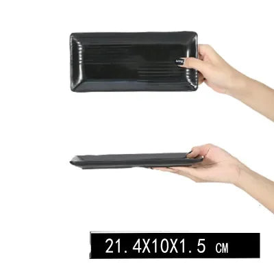 1Pc Black Matte Fan-shaped Melamine Plate Tableware Western Steak Salad Dessert Cake Sushi Snack Tea Tray Storage Plate