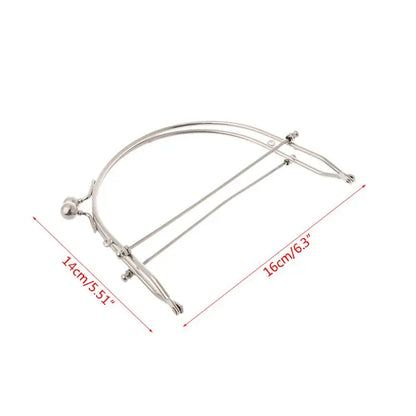 1Pc Metal Half Round Frame Kiss Clasps Lock Purse Bag Handbag Handle Clutch