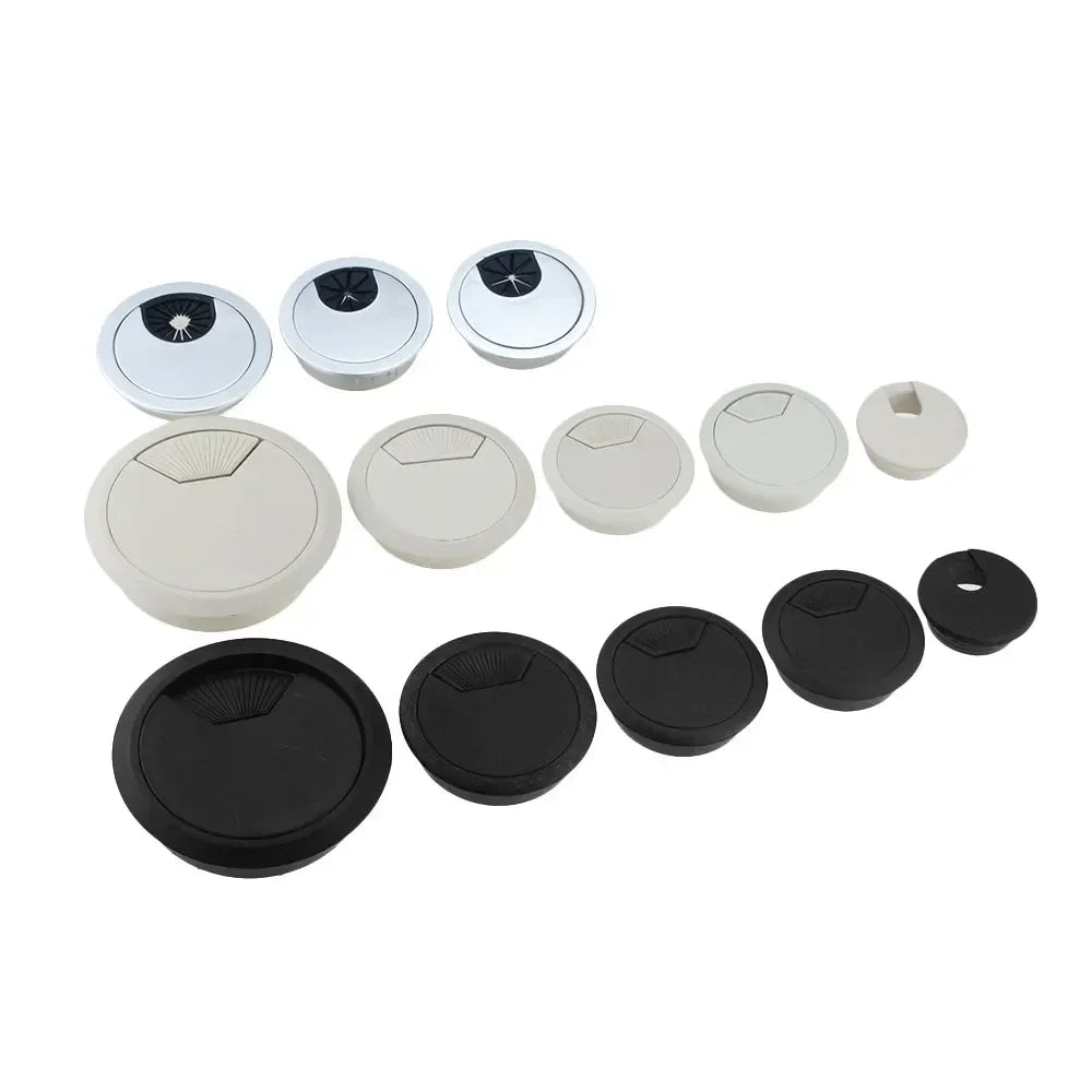 1Pcs 35/50/53/60/80mm Desk Wire Hole Cover Base Computer Gromet Table Cable Outlet Port Surface Line Box Furniture Hardwar
