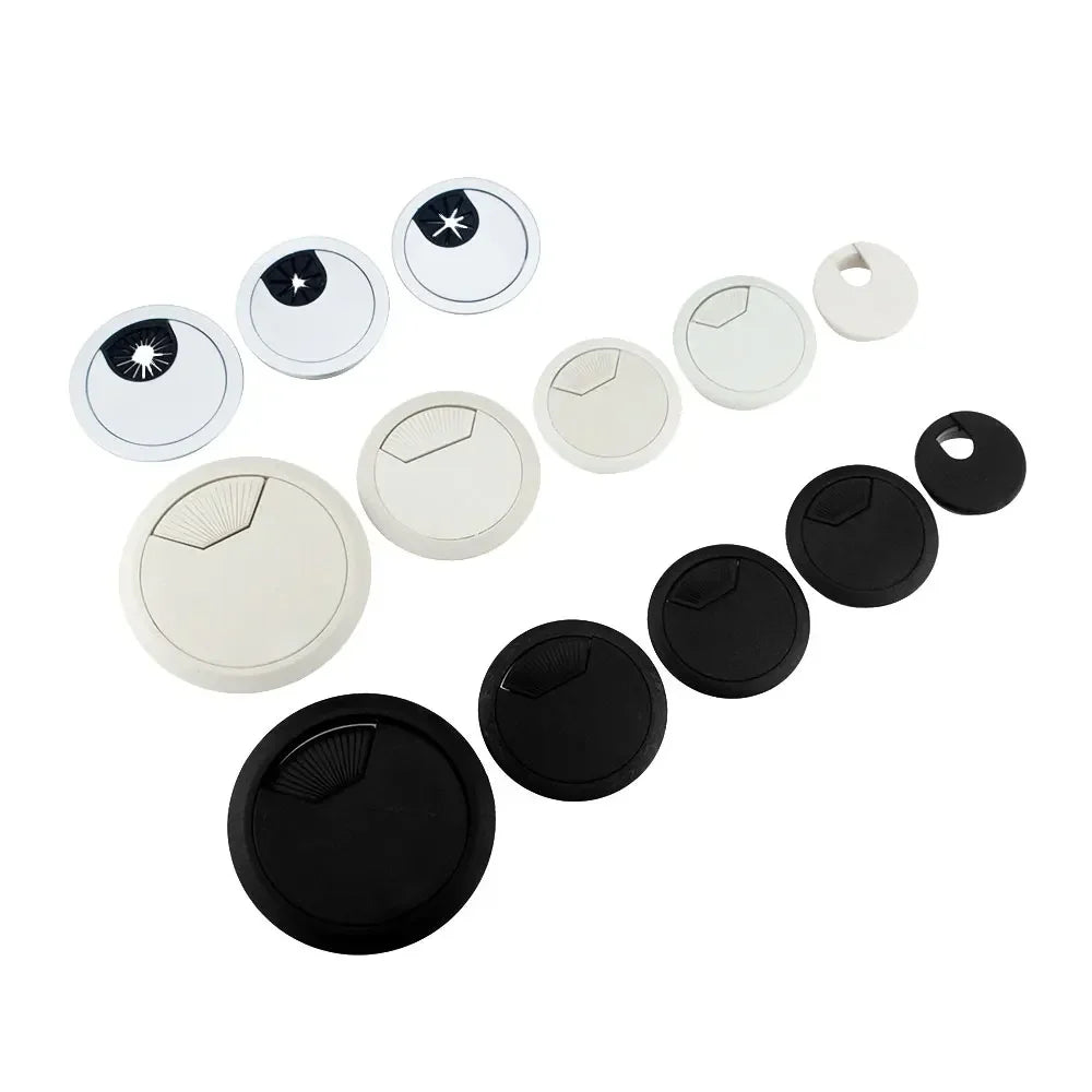1Pcs 35/50/53/60/80mm Desk Wire Hole Cover Base Computer Gromet Table Cable Outlet Port Surface Line Box Furniture Hardwar