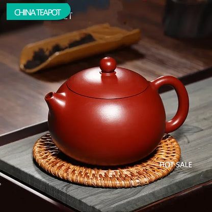 High-end Yixing Purple Clay Teapot Famous Handmade Ball Hole Filter Xishi Tea Pot Raw Ore Dahongpao Kettle Zisha Tea Set Gifts