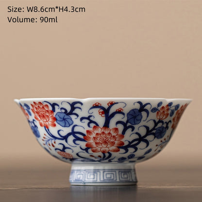 Blue-and-white Porcelain Tea Cup Creative Ceramic Master Cup Chinese Kungfu Cups