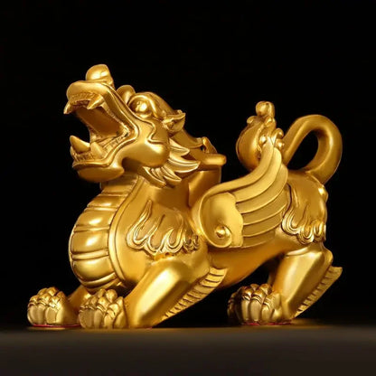 1pair Pure Copper Bravery Pixiu Ornaments Brass Bully Male and Female Home Living Room Sculpture Store Opening Gift