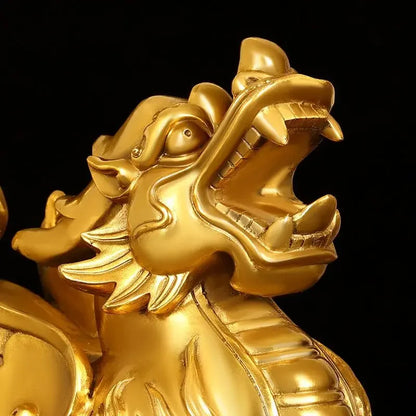 1pair Pure Copper Bravery Pixiu Ornaments Brass Bully Male and Female Home Living Room Sculpture Store Opening Gift