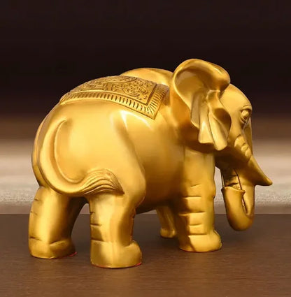 1pairs Copper Elephant Ornaments Auspicious Living Room Wine Cabinet Decor Home Store Crafts Gifts