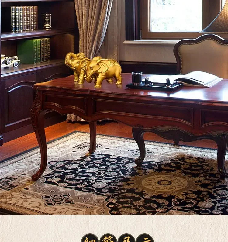 1pairs Pure Copper Elephant Ornaments Auspicious Wine Cabinet Living Room Decor Home Store Sculptures