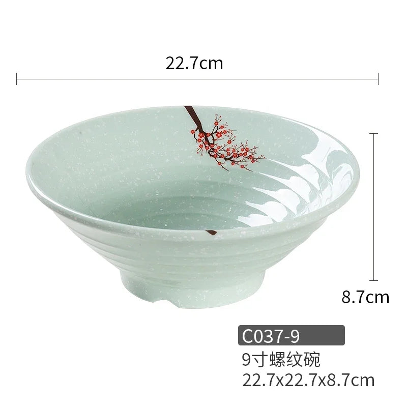 1pc Chinese Not Easily Broken Plastic Dinner Plates Household Melamine Tableware Dishes Plate Ramen Bowl Kitchen Accessories