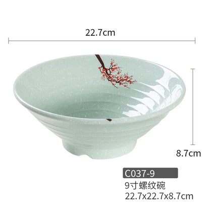 1pc Chinese Not Easily Broken Plastic Dinner Plates Household Melamine Tableware Dishes Plate Ramen Bowl Kitchen Accessories