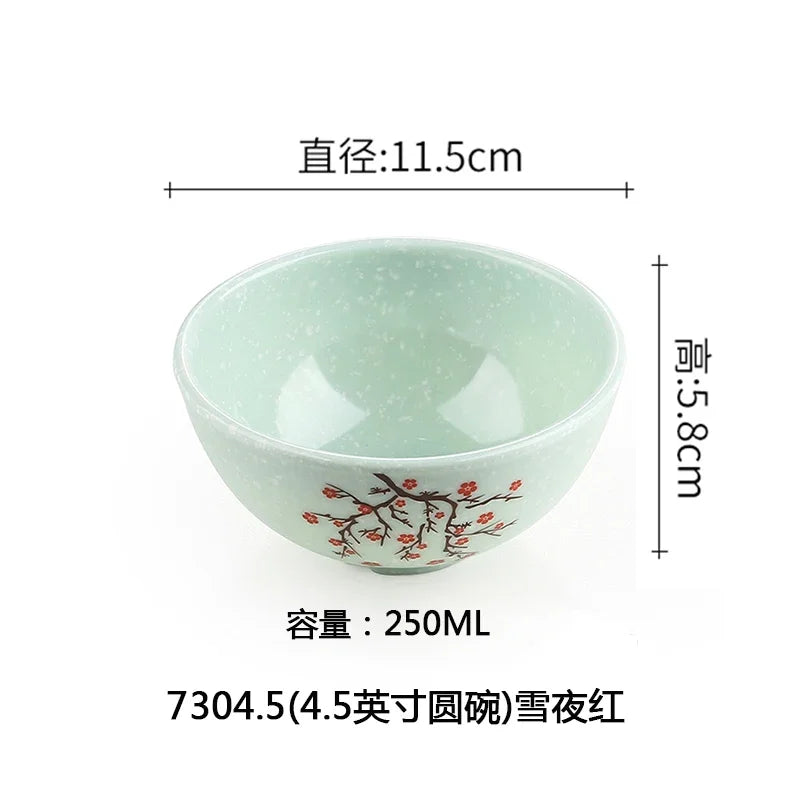 1pc Chinese Not Easily Broken Plastic Dinner Plates Household Melamine Tableware Dishes Plate Ramen Bowl Kitchen Accessories
