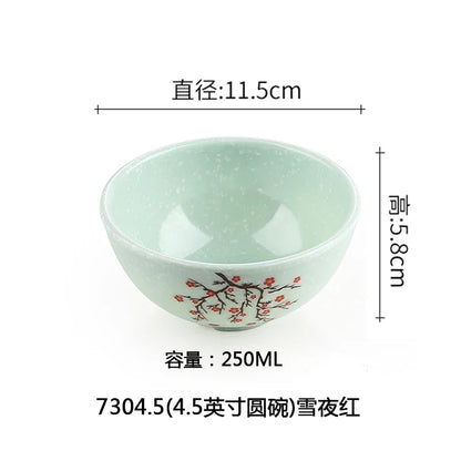 1pc Chinese Not Easily Broken Plastic Dinner Plates Household Melamine Tableware Dishes Plate Ramen Bowl Kitchen Accessories