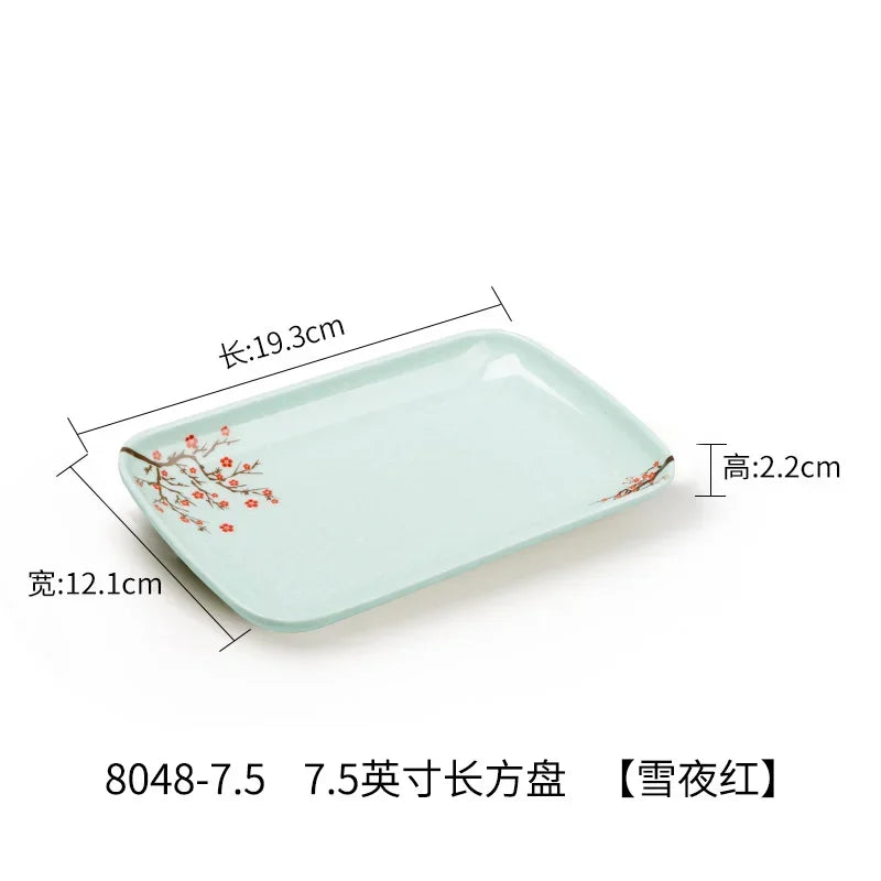 1pc Chinese Not Easily Broken Plastic Dinner Plates Household Melamine Tableware Dishes Plate Ramen Bowl Kitchen Accessories