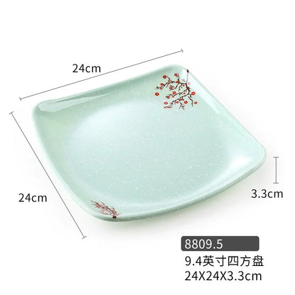 1pc Chinese Not Easily Broken Plastic Dinner Plates Household Melamine Tableware Dishes Plate Ramen Bowl Kitchen Accessories