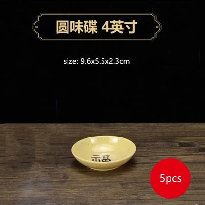 1pc Chinese Style Melamine Plate Not Easily Broken Plastic Dinner Plates Noodle Bowl Household Tableware Kitchen Accessories
