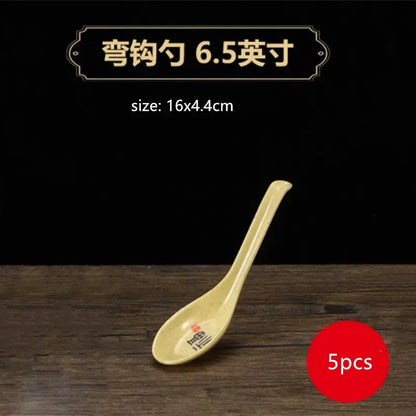 1pc Chinese Style Melamine Plate Not Easily Broken Plastic Dinner Plates Noodle Bowl Household Tableware Kitchen Accessories