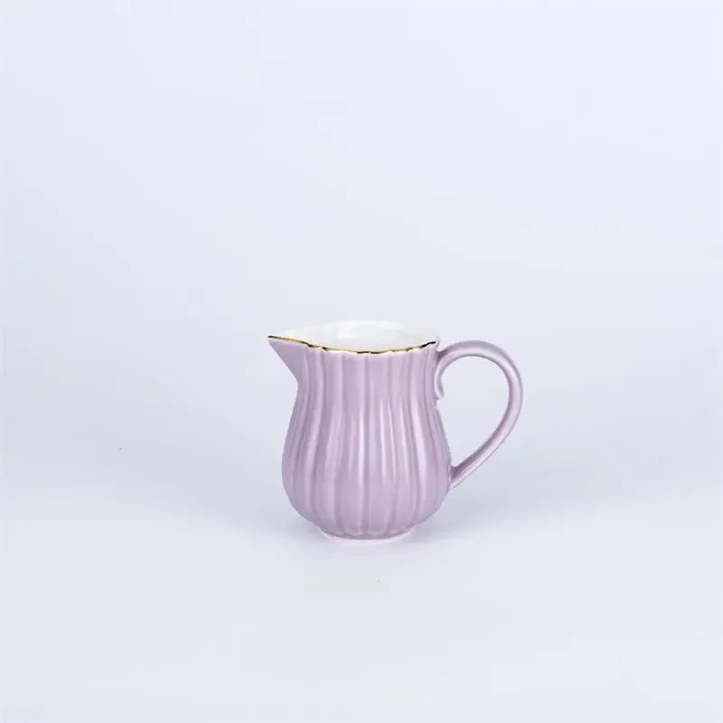 1pc Direct Selling New Classic Golden Bee Striped Afternoon Tea Coffee Milk Juice Drink Jug Light Luxury Glaze Plus Gold Ceramic