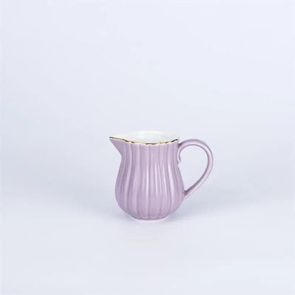 1pc Direct Selling New Classic Golden Bee Striped Afternoon Tea Coffee Milk Juice Drink Jug Light Luxury Glaze Plus Gold Ceramic