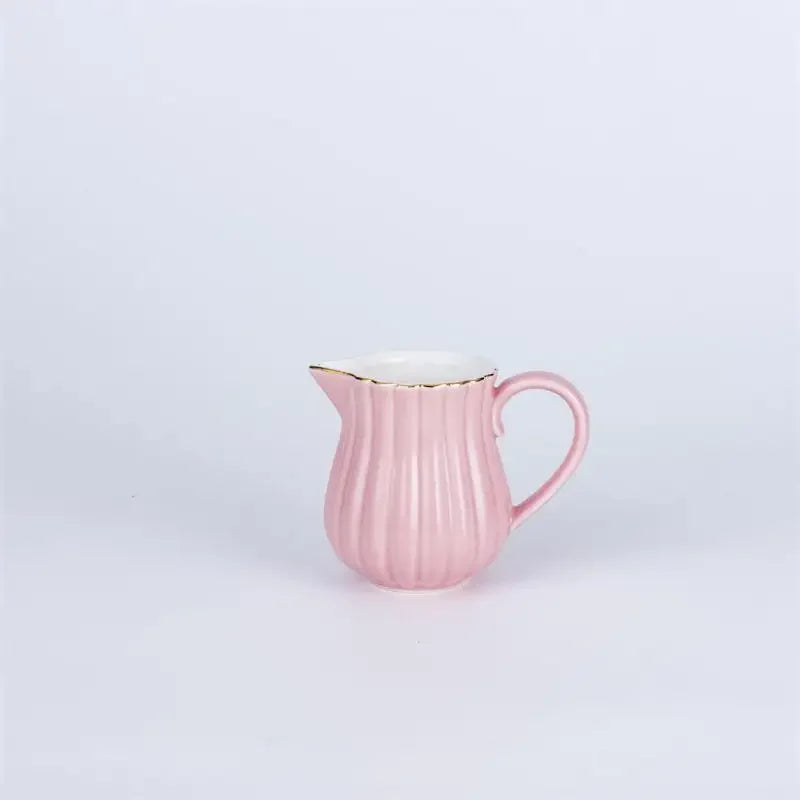 1pc Direct Selling New Classic Golden Bee Striped Afternoon Tea Coffee Milk Juice Drink Jug Light Luxury Glaze Plus Gold Ceramic